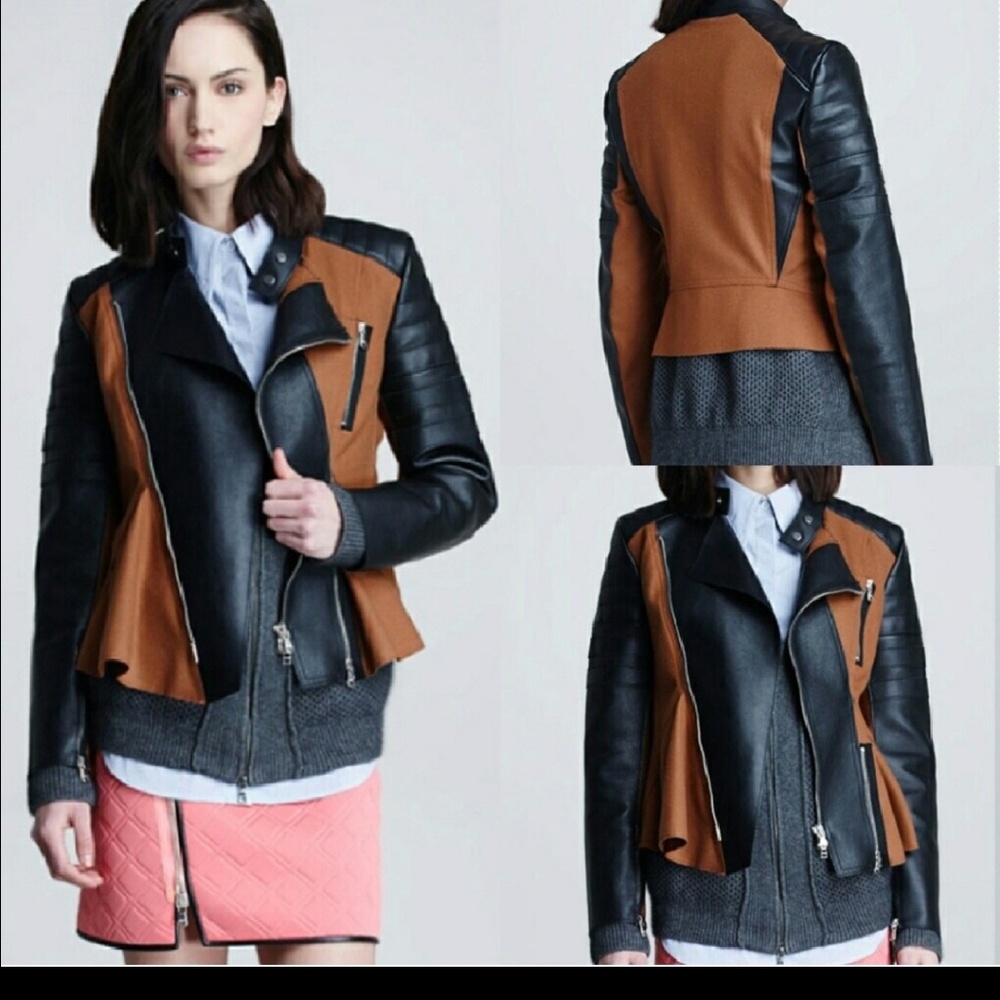 3.1 Philip Lim real leather n wool moto …